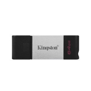 Kingston USB flash disk, USB 3.0 (3.2 Gen 1), 64GB, DataTraveler 80, černý, DT80/64GB, USB C Kingston USB flash disk, USB 3.0 (3.2 Gen 1), 64GB, DataTraveler 80, černý, DT80/64GB, USB C