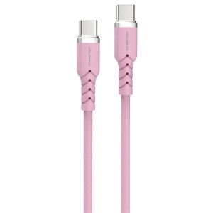 Powerton ENERGY PASTEL EDITION Kabel USB-C, 100W, 1m, silikonový, růžová