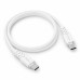 Powerton ENERGY WHITE EDITION Kabel USB-C, 100W, 1m, silikonový, bilý
