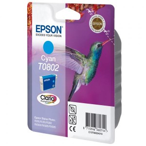 Epson originální ink C13T08024011, cyan, 7,4ml, Epson Stylus Photo PX700W, 800FW, R265, 285, 360, RX560