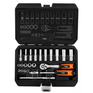 Sada nástrčných klíčů, 10-231, 23 ks, velikost 1/4, kufřík,, NEO TOOLS