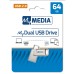 MyMedia MyDual USB 2.0, USB 2.0, 32GB, stříbrný, 69266, USB A / USB C, s krytkou