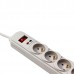 Prodlužovací přepěťová ochrana, 3m, 6 zásuvek, bílá, LED indikace, Powerton