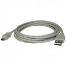 Kabel USB (2.0), USB A M- USB mini M (5 pin), 2m, černý, Logo, cena za 1 kus