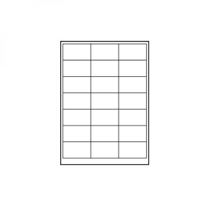 Logo etikety 63mm x 39.5mm, A4, matné, bílé, 21 etiketa, 140g/m2, baleno po 10 ks, pro inkoustové a laserové tiskárny
