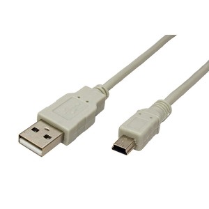 USB kabel (2.0), USB A M - miniUSB M, 1.8m, šedý, Logo, 10-pack, cena za 1 kus