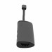 USB (3.1) hub 4-port, 49140, šedá, délka kabelu 15cm, Verbatim, adaptér USB C na 1x USB C, 1x USB A(3.0), 1x HDMI