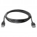 Kabel USB (2.0), USB A M- USB A F, 1.8m, černý, Logo, cena za 1 kus
