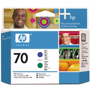 HP originální tisková hlava C9408A, HP 70, blue/green, HP DesignJet Z3100