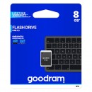 Goodram USB flash disk, USB 2.0, 8GB, UPI2, černý, UPI2-0080K0R11, USB A, s krytkou