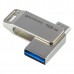 Goodram USB flash disk, USB 3.0 (3.2 Gen 1), 128GB, ODA3, stříbrný, ODA3-1280S0R11, USB A / USB C, s otočnou krytkou