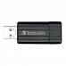 Verbatim USB flash disk, USB 2.0, 32GB, PinStripe, Store N Go, černý, 49064, USB A, s výsuvným konektorem