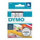 Dymo originální páska do tiskárny štítků, Dymo, 43610, S0720770, černý tisk/průhledný podklad, 7m, 6mm, D1