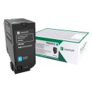 Lexmark originální toner 75B20C0, cyan, 10000str., return, Lexmark CS727de, CS728de, CX727de, O