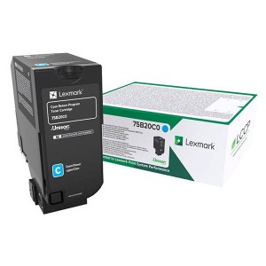 Lexmark originální toner 75B20C0, cyan, 10000str., return, Lexmark CS727de, CS728de, CX727de, O
