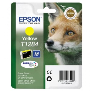 Epson originální ink C13T12844011, T1284, yellow, 3,5ml, Epson Stylus S22, SX125, 420W, 425W, Stylus Office BX305