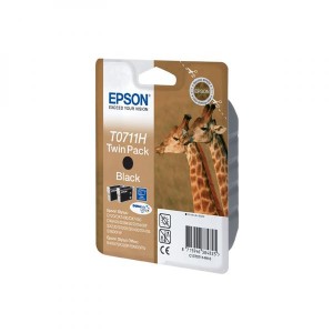 Epson originální ink C13T07114H10, black, 2x11,1ml, Epson Stylus D120, 120 Network Edition, DX7400, 8400, 94