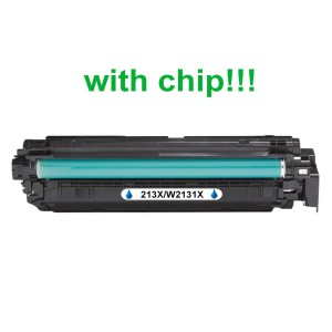 Kompatibilní toner pro HP 213X/W2131X-Plně funkční čip! Cyan 6000 stran