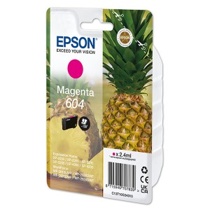 Epson originální ink C13T10G34010, T10G340, 604, magenta, 2.4ml, Epson XP-2200, XP-3200, XP-4200, WF-2930DWF, WF-2950DWF